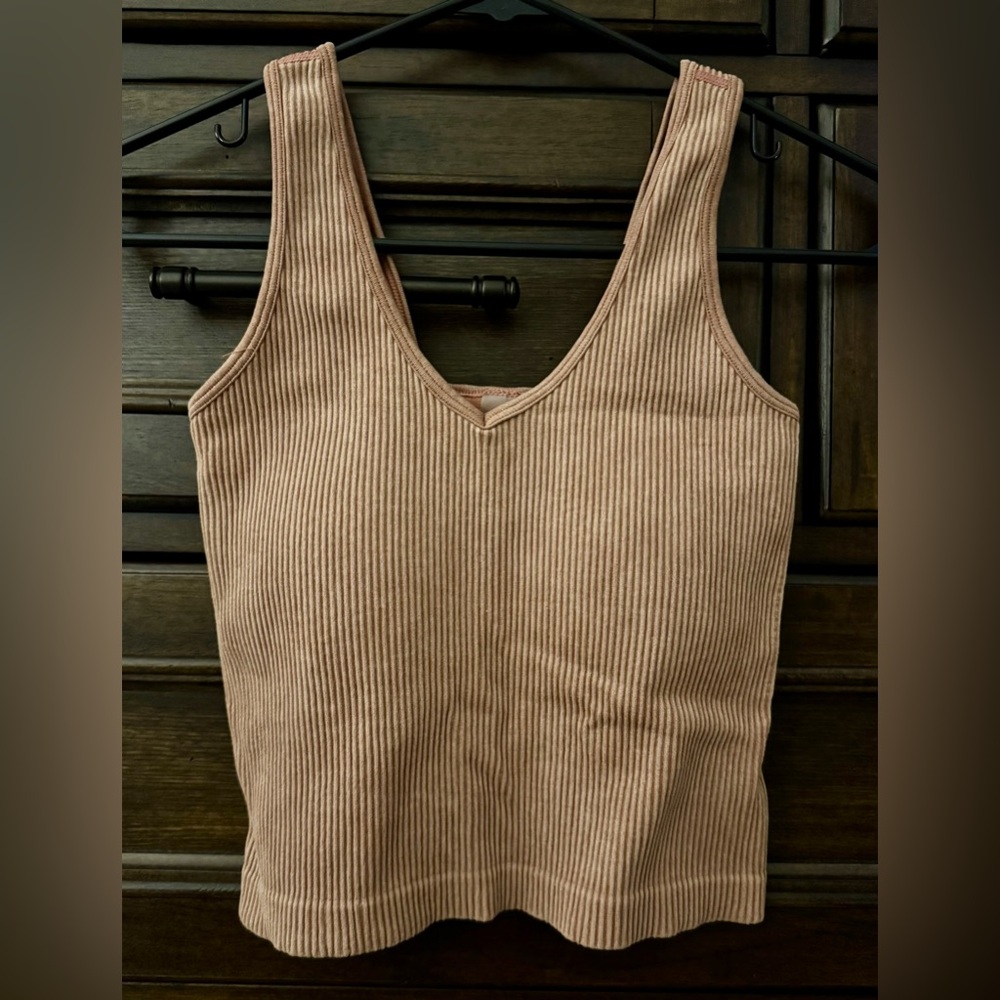 Altar’d State AS Revival Ribbed Tank - Orange Fade - One Size Fits All - EUC